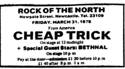 Cheap Trick / Bethnal on Mar 31, 1978 [222-small]