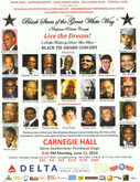 Live the Dream! Black Stars of the Great White Way Official Poster (2014), tags: Chapman Roberts, Norm Lewis, Andre De Shields, Phylicia Rashad, New York, New York, United States, Advertisement, Gig Poster, Stern Auditorium, Carnegie Hall - The Black Stars of The Great White Way Broadway Reunion: Live The Dream on Jun 23, 2014 [671-small]