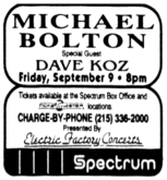 Michael Bolton / Dave Koz on Sep 9, 1994 [728-small]