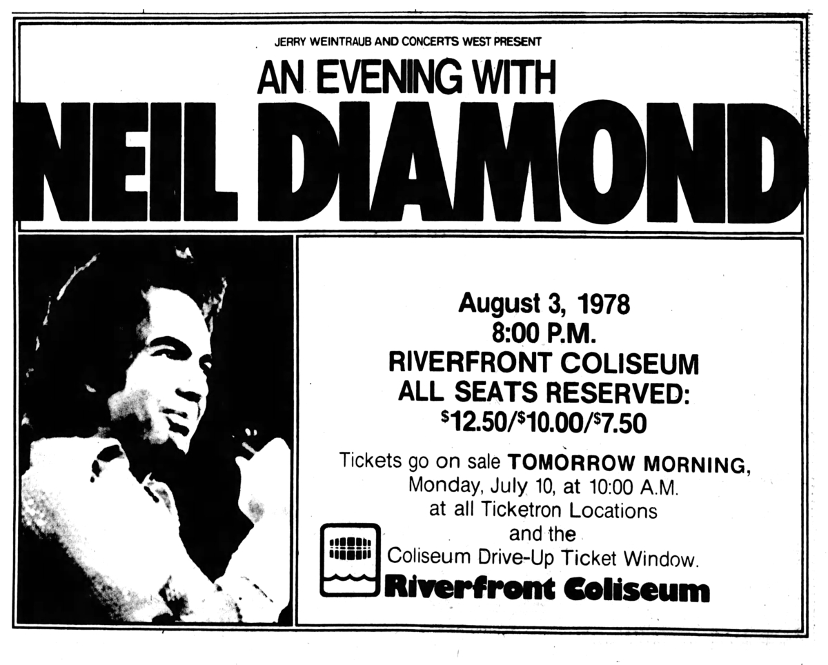 Neil Diamond Concert & Tour History (Updated for 2024) Concert Archives
