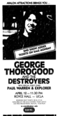 George Thorogood & The Destroyers / Paul Warren & Explorer on Apr 12, 1979 [971-small]