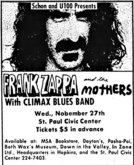 Frank Zappa / Climax Blues Band on Nov 27, 1974 [595-small]