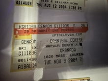 Cannibal Corpse / Napalm Death / Kataklysm on Nov 9, 2004 [701-small]