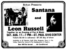 Santana / Leon Russell on Aug 17, 1974 [767-small]