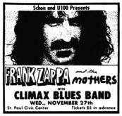 Frank Zappa / Climax Blues Band on Nov 27, 1974 [970-small]