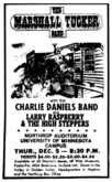 The Marshall Tucker Band / The Charlie Daniels Band / Larry Raspberry & The Highsteppers on Dec 5, 1974 [982-small]