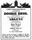 Doobie Brothers / Argent / Bob Seger on May 25, 1973 [016-small]