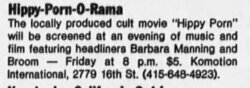 Oakland Tribune Show Listing, tags: Barbara Manning, Article, Klub Komotion - Barbara Manning / Broom on Sep 4, 1992 [514-small]