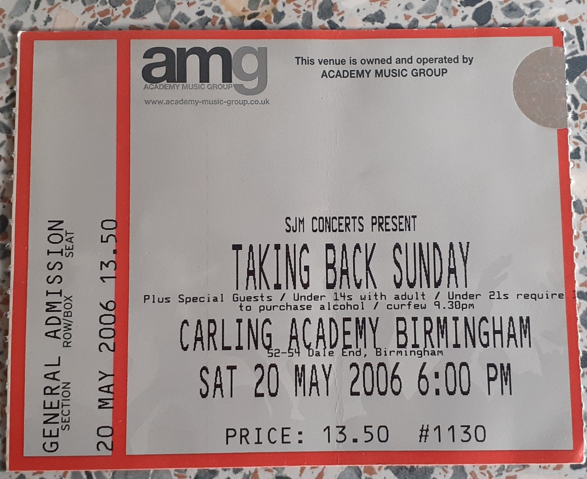 Taking Back Sunday's 2006 Concert & Tour History | Concert