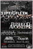 Septic Flesh / Fleshgod Apocalypse / Necronomicon / The Exiled Martyr / Hour Of Penance on Jul 10, 2014 [129-small]