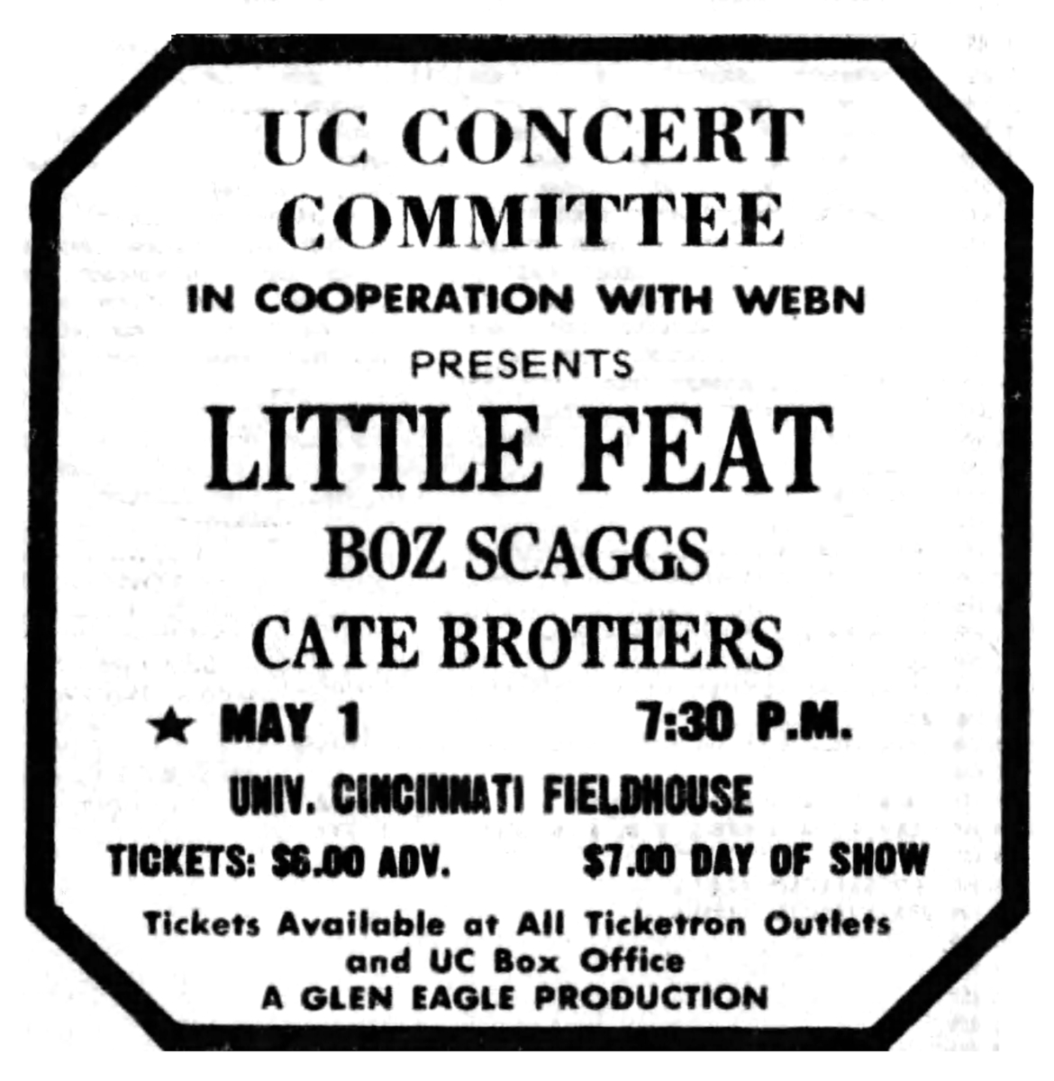 Concert History Of University Of Cincinnati Field House Cincinnati