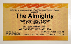 The Almighty / 3 Colours Red on May 1, 1996 [867-small]