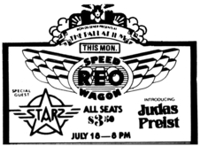 REO Speedwagon / Starz   / Judas Priest on Jul 18, 1977 [969-small]