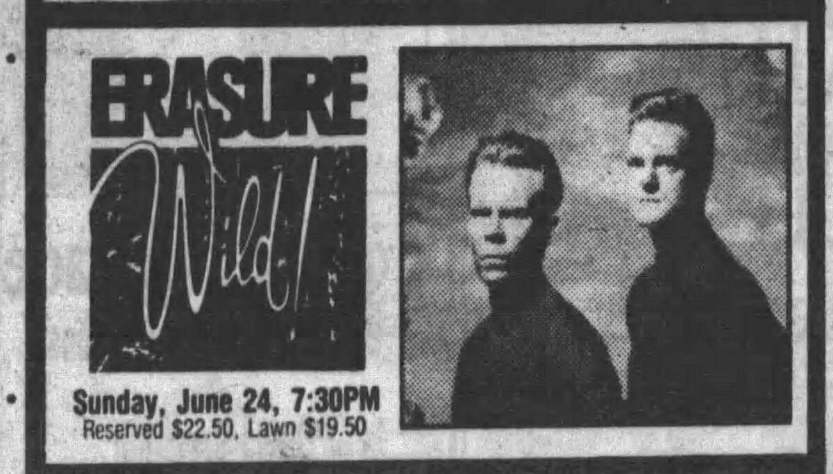 erasure tour history