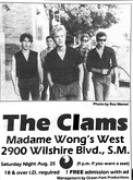 The Clams on Aug 25, 1984 [278-small]