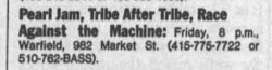 Pearl Jam / Rage Against The Machine / Tribe After Tribe on May 15, 1992 [425-small]