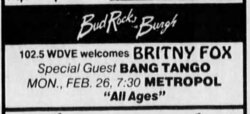The Pittsburgh Press
Pittsburgh, Pennsylvania · Sunday, February 18, 1990, Britny Fox / Bang Tango on Feb 26, 1990 [638-small]