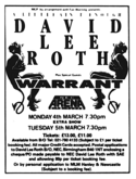 David Lee Roth / Warrant on Mar 4, 1991 [650-small]