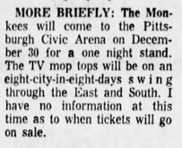 Pittsburgh Post-Gazette, 
Pittsburgh, Pennsylvania · Wednesday, November 30, 1966, The Monkees on Dec 30, 1966 [681-small]