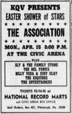 Pittsburgh Press, 
Pittsburgh, Pennsylvania · Sunday, April 07, 1968, the association / Sly and the Family Stone / The Delfonics / Billy Vera and Judy Clay / The Esquires / The Entertainers on Apr 15, 1968 [016-small]