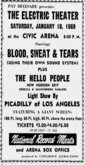 Pittsburgh Press, 
Pittsburgh, Pennsylvania · Sunday, January 12, 1969, Blood, Sweat & Tears / The Hello People / New Hudson Exit / Rebecca and the Sunny Brook Farmers on Jan 18, 1969 [018-small]