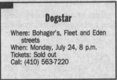 The Baltimore Sun, Baltimore, Maryland · Friday, July 21, 1995, dogstar on Jul 24, 1995 [071-small]