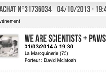 We Are Scientists / PAWS on Mar 31, 2014 [663-small]