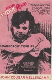 Souvenir from the concert: a 3.5" x 5" cloth sticker with an adhesive back., John Cougar Mellencamp on Nov 28, 1985 [581-small]