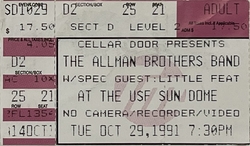 Little Feat / Allman Brothers Band on Oct 29, 1991 [893-small]