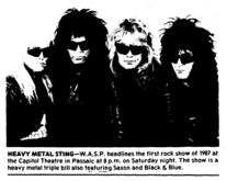W.A.S.P. / Slayer / Raven on Jan 24, 1987 [013-small]