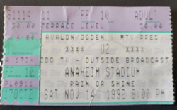 tags: U2, The Sugarcubes, Public Enemy, Anaheim, California, United States, Ticket, Anaheim Stadium - U2 / Public Enemy / The Sugarcubes on Nov 14, 1992 [058-small]
