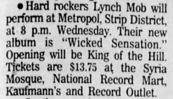 Pittsburgh Press, Pittsburgh, Pennsylvania · Friday, March 22, 1991, Lynch Mob / Kingofthehill on Mar 27, 1991 [133-small]