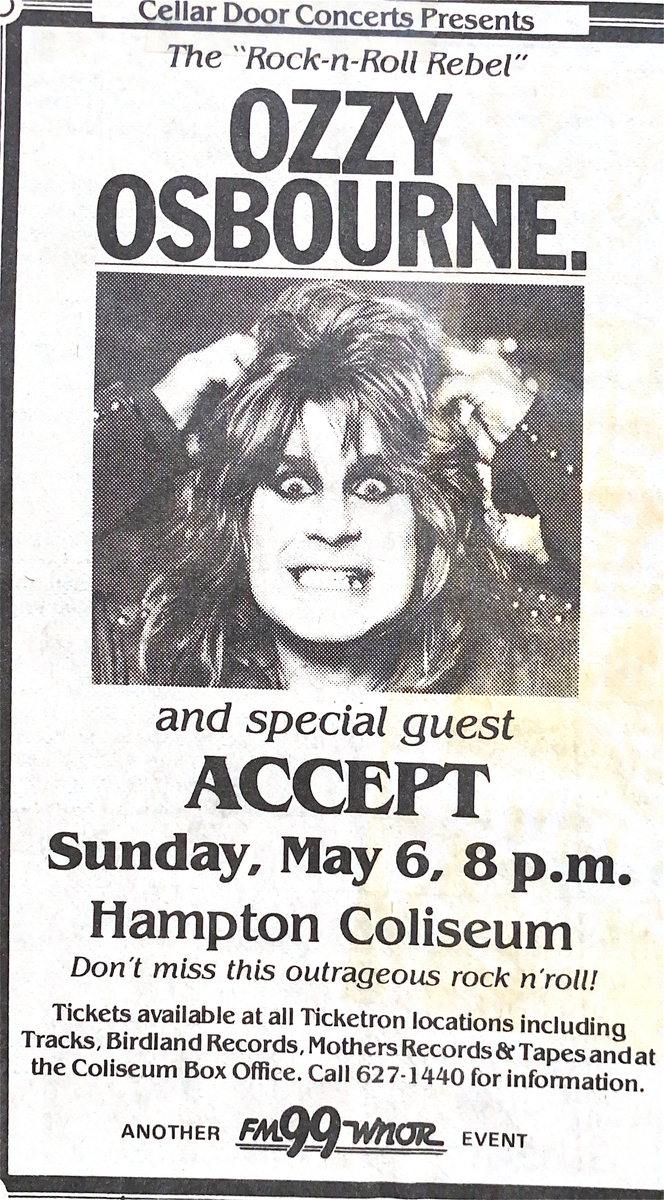 ozzy osbourne tour history
