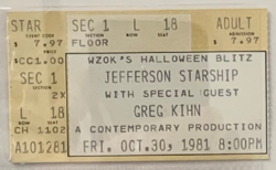 Greg Kihn / Jefferson Starship on Oct 30, 1981 [689-small]