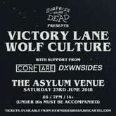 tags: Gig Poster - Victory Lane / Wolf Culture / Conflare / DXWNSIDES on Jun 23, 2018 [106-small]
