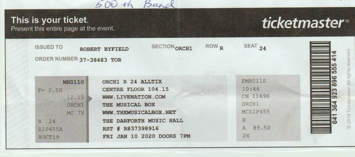 The Musical Box Concert & Tour History (Updated for 2024) Concert Archives