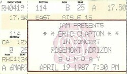 Eric Clapton / The Robert Cray Band on Apr 19, 1987 [707-small]