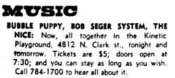 Bubble Puppy / The Bob Seger System / The Nice on Apr 4, 1969 [224-small]