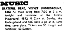 Grateful Dead / velvet underground / SRC on Apr 25, 1969 [235-small]