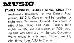 The Staples Singers / Albert King / AUM on May 2, 1969 [243-small]