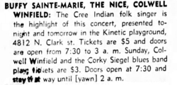 Buffy Sainte-Marie / The Nice / Colwell Winfield on May 16, 1969 [253-small]
