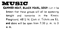 Canned Heat / Black Pearl / Soup on Jun 27, 1969 [317-small]