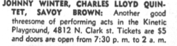Johnny Winter / savoy brown / Charles Lloyd Quintet on Sep 26, 1969 [383-small]