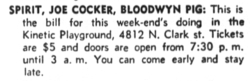 Spirit / Joe Cocker / Blodwyn Pig on Oct 24, 1969 [389-small]