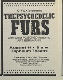 The Psychedelic Furs / Poisoned featuring Art Bergmann on Aug 11, 1984 [675-small]