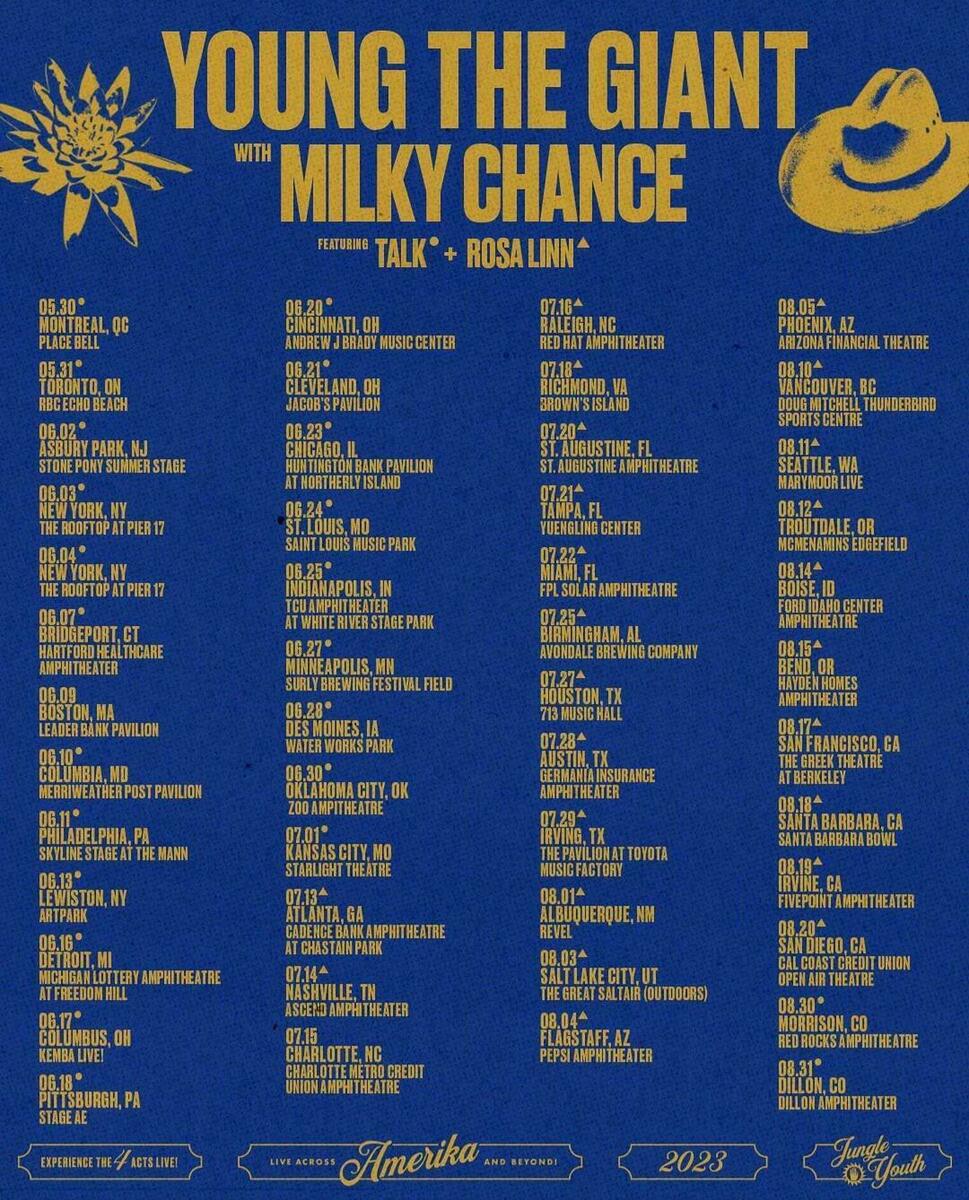 milky chance tour schedule 2023