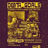 Poster Death Goals plus DXWNSIDES., tags: Gig Poster - Death Goals / Vicarage / DXWNSIDES / Stay at Home and Die on May 11, 2023 [348-small]