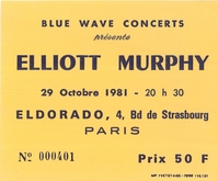Elliot Murphy / Jérôme Soligny on Oct 29, 1981 [143-small]
