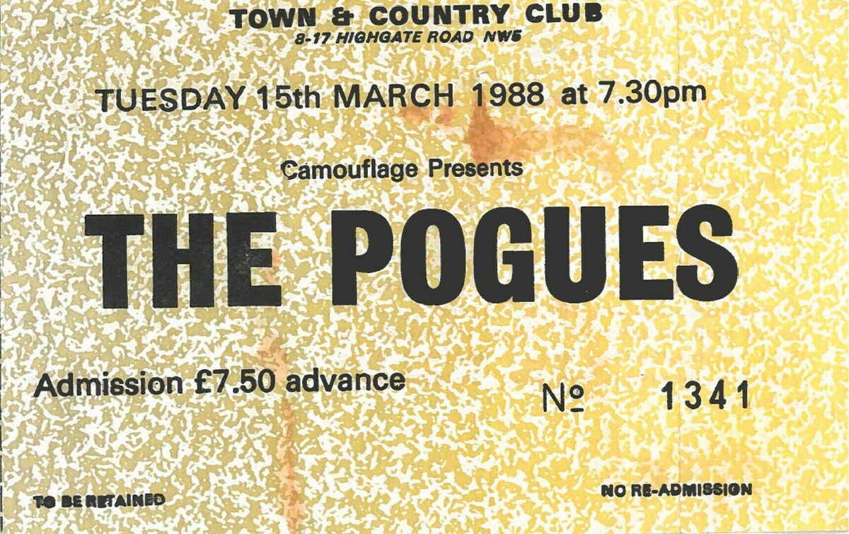 Vintage 1991 The Pogues Celtic Punk World Tour Concert Punk Rock