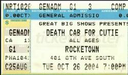 Pretty Girls Make Graves / Death Cab for Cutie on Oct 26, 2004 [515-small]